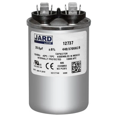 20 uf/MFD 440 VAC volts Round Run Capacitor 50/60 Hz MARS NGM JARD 12737 - Image 1 of 3