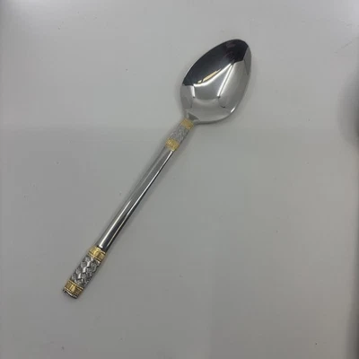 Wallace Golden Aegean Weave place Spoon 7 1/4” 18/10 - Image 1 of 4