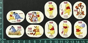L549 JAPAN 2013 Disney Winnie The Pooh Set 10v Stamps + Free Shipping +Gift - Picture 1 of 1