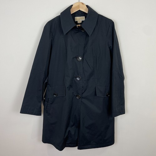 Michael Kors giacca lunga cappotto donna grande L UK 16 18 colletto stile auto cintura