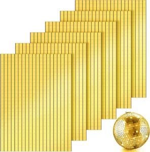 3600 Pieces Mirrors Mosaic Disco Ball Mirror Tiles Self-Adhesive Real Square Gla - Picture 1 of 7