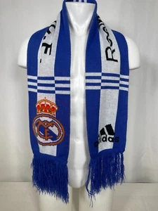 Vintage Real Madrid C.F Adidas International Club Fußball blau/weiß Schal Einheitsgröße - Bild 1 von 6