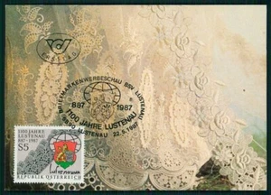 AUSTRIA MK LUSTENAU VORARLBERG BORDADO TARJETA MÁXIMA MAXIMUM CARD MC CM ie92 - Imagen 1 de 2
