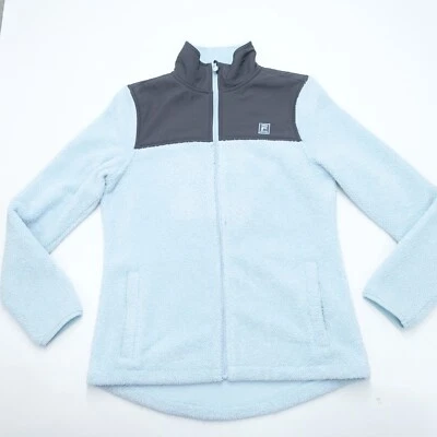Chaqueta polar FILA para mujer pequeña azul cielo poliéster cremallera completa cuello falso manga larga Foto 1 de 4