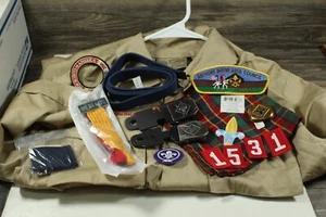 Boy Scout Lot Shirt, Belt Neckerchief, Slide, 15 items in all new w/tags photos - Picture 1 of 14