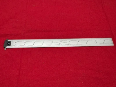 Starrett CD604R-12 Spring-Tempered Steel Rule with Inch Graduations, Double Hook - Image 1 of 4