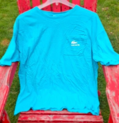 Vintage Izod Lacoste Alligator Blue Short Sleeve T-Shirt Mens Size XL Foto 1 de 3