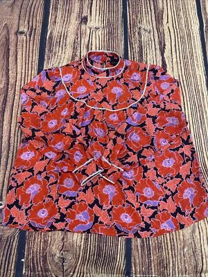 Who What Wear Women Blouse Red With Flowers Size XL - Image 1 of 4