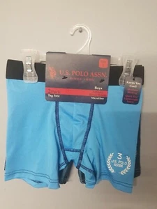 US POLO ASSN BOYS ATHLETIC BOXER BRIEFS MICROFIBER SIZE 5 (2)PACK NEW WITH TAGS⚡ - Picture 1 of 8