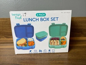 NUEVO Bentgo Fresh (AZUL/VERDE PAQUETE DE 2) -A prueba de fugas dividido - Fiambrera para niños/adultos - Imagen 1 de 3