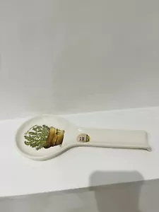 Ceramica Herz Pflanzenschnur im Korb groß 11" Löffelauflage ITALIEN glasierte Keramik - Bild 1 von 3