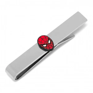 Marvel Spider-Man Mask Tie Bar Officially Licensed Silver Color - Picture 1 of 2