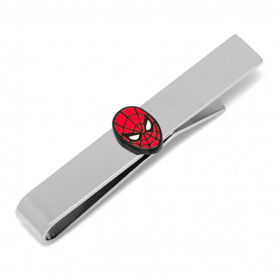 Marvel Spider-Man Mask Tie Bar Officially Licensed Silver Color - Image 1 of 2