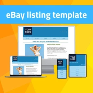 eBay Template - Responsive Classic Blue - Mobile Optimized + Editor - Bild 1 von 6