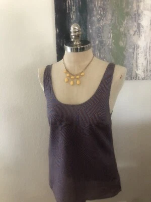 VOLCOM Blue/Mustard Yellow Tank Top Shirt Womens SIZE SMALL - Image 1 of 4