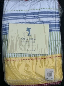 Pottery Barn Kasey Gingham Stripe Single Sham NUEVO EN PAQUETE - Imagen 1 de 3