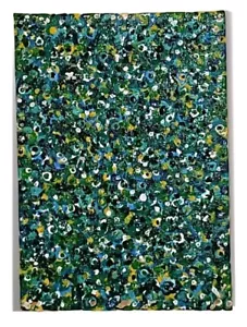 Amateure Abstrakte Kunst Punkte Punkte Grün Blau Gelb Frühling - Bild 1 von 6