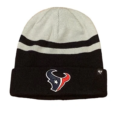 Gorra gorra gorro gris y negra tejida con puños de madera de cedro marca Houston Texans '47 OSFM Foto 1 de 4