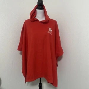 UH Houston Hooded Poncho Cape Shawl  Unisex Size One Size Color Red - Picture 1 of 8