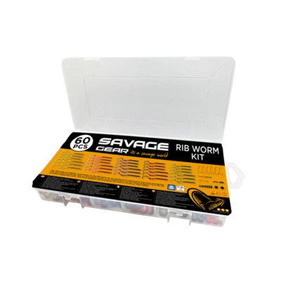 Savage Gear RIB WORM KIT 60-tlg. Kunstköder Set Forelle Barsch Hecht - Bild 1 von 4