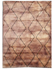 6 x 8 tapis marocain moderne noué à la main tapis contemporain (5'7" x 7'9")