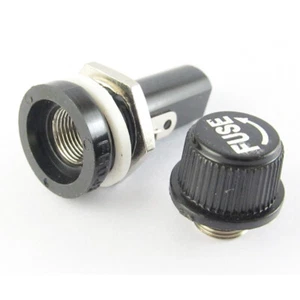 2pcs Black Color 6 x 30mm Fuse Holder FH043 10A 250V for 6x30mm Fuses - Picture 1 of 6