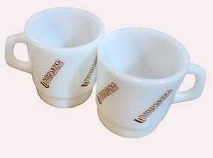 2 tazas apilables de café de vidrio con leche Galaxy de colección Estados Unidos ahorro y préstamo asociado - Imagen 1 de 4