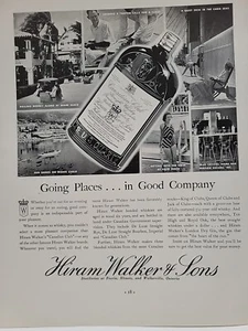 1935 Canadian Club Whiskey Fortune rivista stampa pubblicità Hiram Walker - Foto 1 di 3