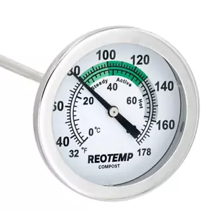 12-Inch Digital Soil & Compost Thermometer with Temperature Guide, 32-178°F/C - Picture 1 of 12