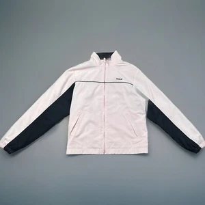 Reebok Jacket Women’s Small Vintage Y2K 2000s Pink Black Track Running Zip Up - Picture 1 of 9