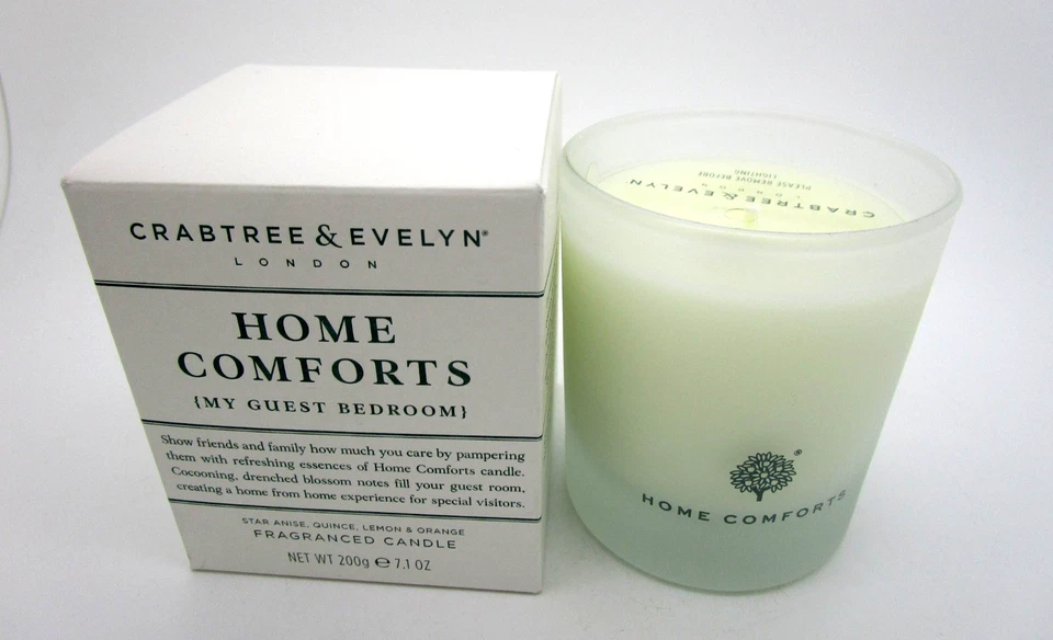 Vela CRABTREE & EVELYN COMODIDADES PARA EL HOGAR Mi dormitorio de invitados Nueva en caja Grande Foto 1 de 1