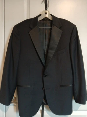 Bartorelli Napoli Hombre Negro Lana Cachemira 2 Botones Traje Chaqueta Blazer 52  Foto 1 de 4