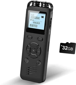Digital Voice Recoeder 32GB Voice Recoeder with Playback and Voice Activated Re - Picture 1 of 6