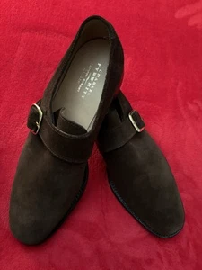 BNIB Charles Tyrwhitt by Loake UK sz 10 Brown Suede Single Monks Made in England - Picture 1 of 16