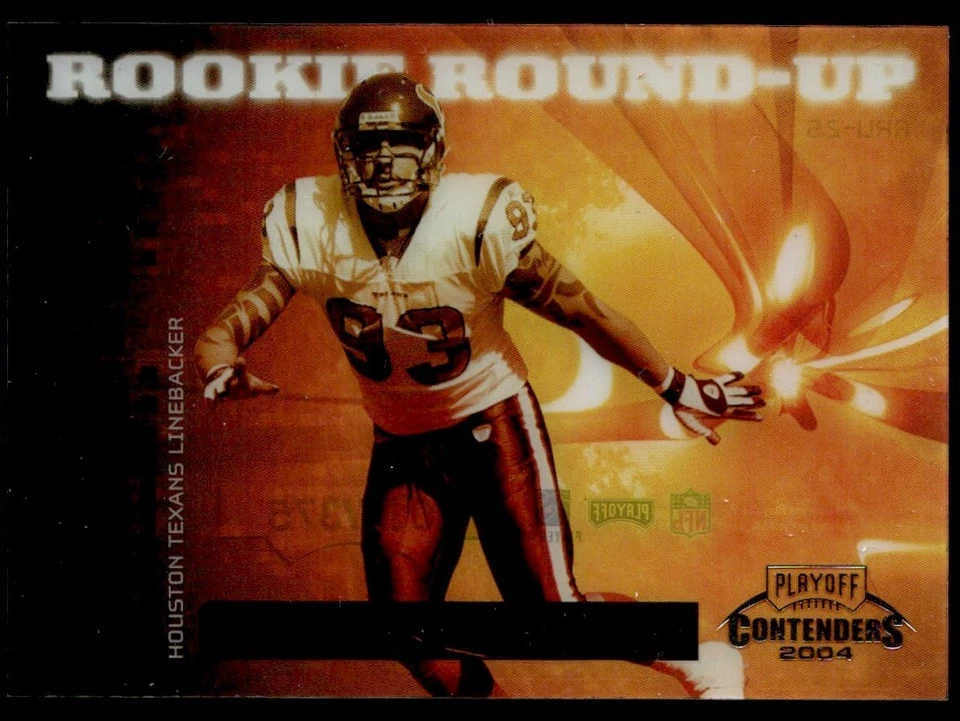 2004 Donruss Playoff Contenders Rookie Round-Up Jason Babin Rookie 017/375 - Imagem 1 de 2