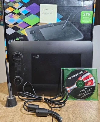 VisTablet VTrealm Pro Drawing Tablet With Pen Software & USB Powers Up in Box - Image 1 of 4