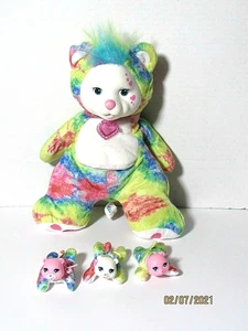 Bear Surprise Tie Dye Bear Plush 3 Baby Cubs Rainbow Cubs Just Play Toy 2016 - Picture 1 of 12