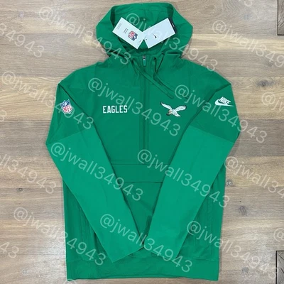 Nike Philadelphia Eagles 2025 Sideline Anorak Half-Zip Hoodie Jacket Kelly Green - Image 1 of 4
