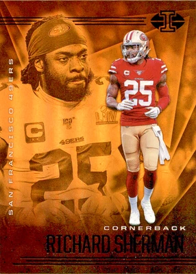 Richard Sherman 2020 Panini Illusions Trophy Collection Orange 91 49ers - Image 1 of 2