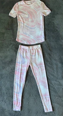 Conjunto de pijama para niñas Sleep On It camisa para dormir y pantalones de pijama rosa y púrpura talla 8 Foto 1 de 4