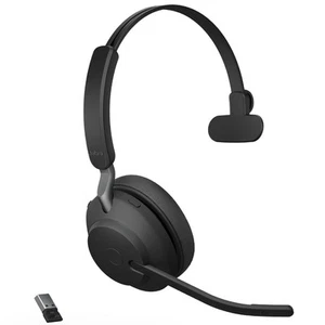 Jabra Evolve2 65 MS Wireless Headset with Link380a, Mono, Black - Picture 1 of 7