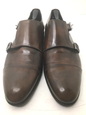 Vero Cuoio 男式皮鞋 US 10.5 EUR 44.5 双僧侣带 Canali 意大利 — 第 1/4 张图片