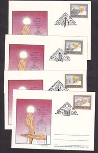Lithuania Litauen Lituanie 1993 Pope John Paul II Visit 4 Maximum Cards - Picture 1 of 1