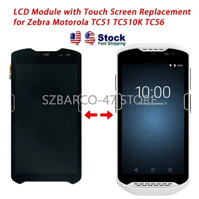 US LCD Display with Touch Screen Digitizer for Zebra Symbol TC51 TC56 TC510K NEW - Image 1 of 4