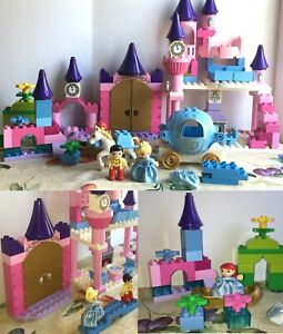 Lego Duplo Disney Ariel Canoe Set Cinderella's Castle Set 6154 Carriage Set LOT