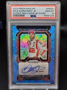 Prizm NASCAR 2023 Dale Earnhardt Jr. Blue Scope Auto /75 PP-DEJ PSA 10 - Foto 1 di 2