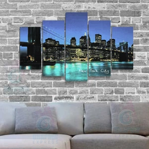 110x60 cm - 5er Set BILDDRUCK - MODERNE WANDDEKORATION - NEW YORK - 03 - Bild 1 von 2