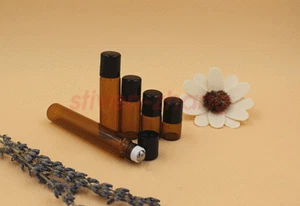 Wholesale 1/3 / 5 /10ml Essential Oil Amber Rollerball Sample Screw Glass Bottle - Picture 1 of 1