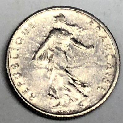 # C1560 MOEDA FRANCESA, 1/2 FRANCO 1965 - Imagem 1 de 2