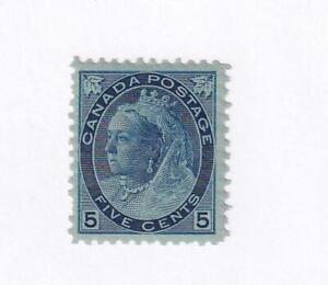 CANADA # 79 VF-MLH Q/VICTORIA 5cts NUMERAL CAT VALUE $350 (OHYEA)